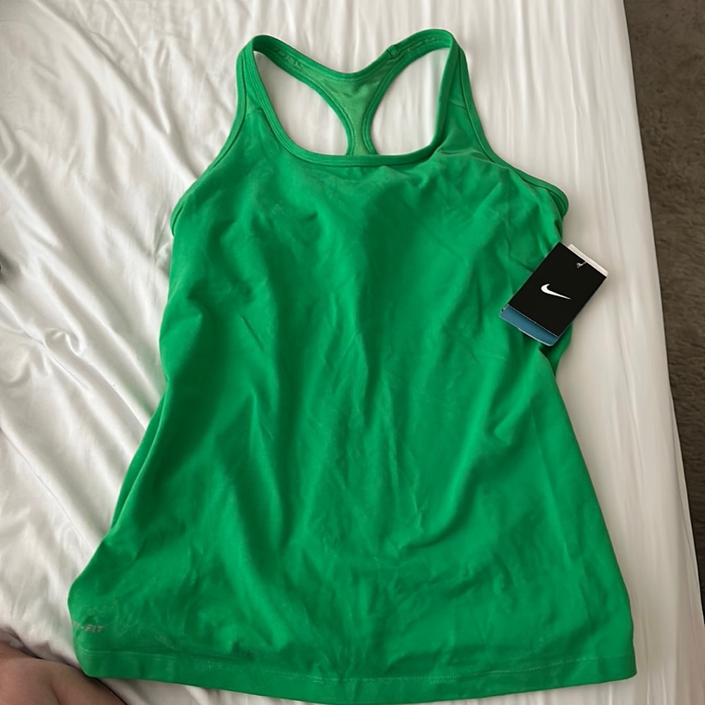 Nike racerback tank, green, XL